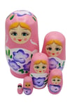 RusyaDünyadan HediyelerDNY-HDYELTMBAPM06Keskin Hediyelik Eşya Ve TekstilAhşap Matruşka Bebek Altılı Set Açık Pembe No.2
