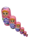 RusyaDünyadan HediyelerDNY-HDYELTMBAPM06Keskin Hediyelik Eşya Ve TekstilAhşap Matruşka Bebek Altılı Set Açık Pembe No.2