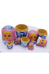 RusyaDünyadan HediyelerDNY-HDYELTMBKPM06Keskin Hediyelik Eşya Ve TekstilAhşap Matruşka Bebek Altılı Set Gül Pembe