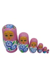RusyaDünyadan HediyelerDNY-HDYELTMBKPM06Keskin Hediyelik Eşya Ve TekstilAhşap Matruşka Bebek Altılı Set Gül Pembe