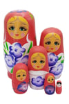 RusyaDünyadan HediyelerDNY-HDYELTMBKR06Keskin Hediyelik Eşya Ve TekstilAhşap Matruşka Bebek Altılı Set Kırmızı