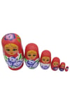 RusyaDünyadan HediyelerDNY-HDYELTMBKR06Keskin Hediyelik Eşya Ve TekstilAhşap Matruşka Bebek Altılı Set Kırmızı