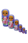 RusyaDünyadan HediyelerDNY-HDYELTMBMR06Keskin Hediyelik Eşya Ve TekstilAhşap Matruşka Bebek Altılı Set Mor