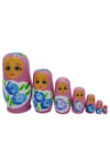 RusyaDünyadan HediyelerDNY-HDYELTMBPM07Keskin Hediyelik Eşya Ve TekstilAhşap Matruşka Bebek Yedili Set Gül Pembe