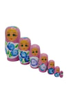 RusyaDünyadan HediyelerDNY-HDYELTMBPM07Keskin Hediyelik Eşya Ve TekstilAhşap Matruşka Bebek Yedili Set Gül Pembe