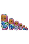 RusyaDünyadan HediyelerDNY-HDYELTMBPM07Keskin Hediyelik Eşya Ve TekstilAhşap Matruşka Bebek Yedili Set Gül Pembe