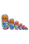 RusyaDünyadan HediyelerDNY-HDYELTMBPM07Keskin Hediyelik Eşya Ve TekstilAhşap Matruşka Bebek Yedili Set Gül Pembe