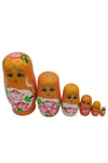 RusyaDünyadan HediyelerDNY-HDYELTMBTR06Keskin Hediyelik Eşya Ve TekstilAhşap Matruşka Bebek Altılı Set Turuncu