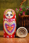 RusyaDünyadan HediyelerDNY-HDYKSK4389Keskin Hediyelik Eşya Ve TekstilOnlu Ahşap Matruşka Bebek Seti 20cm Lüks Renkli 10 Parça M20