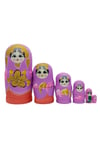 RusyaDünyadan HediyelerDNY-HDYMTRSK6MRKeskin Hediyelik Eşya Ve TekstilAhşap Matruşka Bebek Renkli Büyük Altılı Set Mor