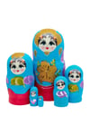 RusyaDünyadan HediyelerDNY-HDYMTRSK6MVKeskin Hediyelik Eşya Ve TekstilAhşap Matruşka Bebek Renkli Büyük Altılı Set Mavi