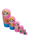 RusyaDünyadan HediyelerDNY-HDYMTRSK6OMKeskin Hediyelik Eşya Ve TekstilAhşap Matruşka Bebek Renkli Büyük Altılı Set Pembe