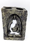 TaylandDünyadan HediyelerDNY-HD100247Keskin Hediyelik Eşya Ve TekstilDekoratif Meditasyon Buda Tealight Mumluk Beyaz