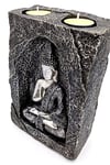 TaylandDünyadan HediyelerDNY-HD100248Keskin Hediyelik Eşya Ve TekstilDekoratif Meditasyon Buda Tealight Mumluk Gümüş