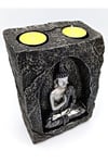 TaylandDünyadan HediyelerDNY-HD100248Keskin Hediyelik Eşya Ve TekstilDekoratif Meditasyon Buda Tealight Mumluk Gümüş