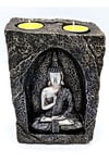 TaylandDünyadan HediyelerDNY-HD100248Keskin Hediyelik Eşya Ve TekstilDekoratif Meditasyon Buda Tealight Mumluk Gümüş