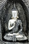 TaylandDünyadan HediyelerDNY-HD100248Keskin Hediyelik Eşya Ve TekstilDekoratif Meditasyon Buda Tealight Mumluk Gümüş