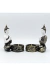TaylandDünyadan HediyelerDNY-HD100249Keskin Hediyelik Eşya Ve TekstilDekoratif Meditasyon İkili Buda Tealight Mumluk
