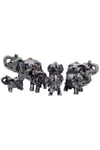 TaylandDünyadan HediyelerDNY-HD100885Keskin Hediyelik Eşya Ve TekstilDekoratif Polyester Yedili Bereket Filleri Lüks Gümüş Renk