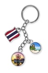 TaylandDünyadan HediyelerDNY-HDYKREPOK39Keskin Hediyelik Eşya Ve TekstilTayland Üçlü Epoksi Metal Çift Taraflı Damla Anahtarlık Thailand