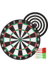 TürkiyeDünyadan Hediyeler6ALY717Keskin Hediyelik Eşya Ve TekstilÇift Taraflı Dart Tahtası ve 6 Adet Metal Uçlu Ok 35cm Bullseye