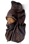 TürkiyeDünyadan HediyelerDNY-HD100528Keskin Hediyelik Eşya Ve TekstilEl Yapımı Kösele Deri Mask Gizemli Kadın 35cm Maske Duvar Dekoru