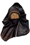 TürkiyeDünyadan HediyelerDNY-HD100528Keskin Hediyelik Eşya Ve TekstilEl Yapımı Kösele Deri Mask Gizemli Kadın 35cm Maske Duvar Dekoru