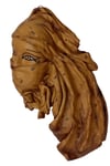 TürkiyeDünyadan HediyelerDNY-HD100529Keskin Hediyelik Eşya Ve TekstilEl Yapımı Kösele Deri Mask Gizemli Kadın 23cm Maske Duvar Dekoru