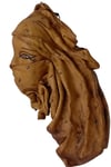 TürkiyeDünyadan HediyelerDNY-HD100529Keskin Hediyelik Eşya Ve TekstilEl Yapımı Kösele Deri Mask Gizemli Kadın 23cm Maske Duvar Dekoru