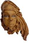 TürkiyeDünyadan HediyelerDNY-HD100529Keskin Hediyelik Eşya Ve TekstilEl Yapımı Kösele Deri Mask Gizemli Kadın 23cm Maske Duvar Dekoru