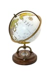 TürkiyeDünyadan HediyelerDNY-HD15466Keskin Hediyelik Eşya Ve TekstilDünya Küre Pirinç Gövde Pusulalı Ahşap Tabanlı 21x34cm 15466