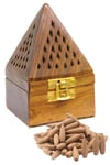TürkiyeDünyadan HediyelerDNY-HDH0077Keskin Hediyelik Eşya Ve TekstilKonik Tütsü Yakma Kutusu Ahşap Piramit 13cm