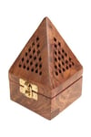 TürkiyeDünyadan HediyelerDNY-HDH0077Keskin Hediyelik Eşya Ve TekstilKonik Tütsü Yakma Kutusu Ahşap Piramit 13cm