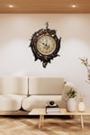 TürkiyeDünyadan HediyelerDNY-HDYALK1676Keskin Hediyelik Eşya Ve TekstilDuvar Saati Tavuskuşu Temalı Büyük Polyester Saat No.2 50 x 80 cm