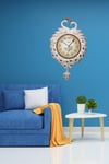 TürkiyeDünyadan HediyelerDNY-HDYALK1677Keskin Hediyelik Eşya Ve TekstilDuvar Saati Tavuskuşu Temalı Polyester Saat No.4 40 x 60 cm