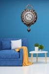 TürkiyeDünyadan HediyelerDNY-HDYALK1680Keskin Hediyelik Eşya Ve TekstilDuvar Saati Tavuskuşu Temalı Polyester Saat No.7 42 x 60 cm