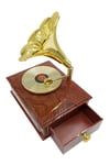 TürkiyeDünyadan HediyelerDNY-HDYC1774Keskin Hediyelik Eşya Ve TekstilDekoratif Gramofon Müzik Kutusu Çekmeceli Retro 12x9cm