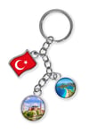 TürkiyeDünyadan HediyelerDNY-HDYKREPOK10Keskin Hediyelik Eşya Ve TekstilTürkiye Üçlü Epoksi Metal Çift Taraflı Damla Anahtarlık Turkey