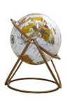 TürkiyeDünyadan HediyelerSL586BEYAZKeskin Hediyelik Eşya Ve TekstilAyaklı Dünya Küre Ev Ofis Masa Dekoru Döner Dünya Küre Beyaz Modern Harita 27x30cm