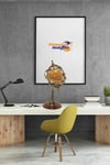 TürkiyeDünyadan HediyelerSL933Keskin Hediyelik Eşya Ve TekstilAyaklı Dünya Küre Ev Ofis Masa Dekoru Döner Dünya Küre Modern Harita 16x33cm Kahverengi