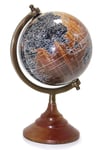 TürkiyeDünyadan HediyelerSL942Keskin Hediyelik Eşya Ve TekstilAyaklı Dünya Küre Ev Ofis Masa Dekoru Döner Dünya Küre Modern Harita 18x30cm Kahverengi