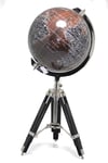 TürkiyeDünyadan HediyelerSL978Keskin Hediyelik Eşya Ve TekstilAhşap Tripod Standlı Dünya Küre Zemin Dekoru Döner Dünya Küre Modern Harita Atlas 77cm Siyah Kahve