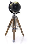 TürkiyeDünyadan HediyelerSL985SİYAHKeskin Hediyelik Eşya Ve TekstilAhşap Tripod Standlı Dünya Küre Zemin Dekoru Döner Dünya Küre Modern Harita Atlas 58cm Siyah