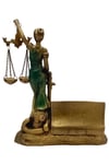 YunanistanDünyadan HediyelerALK78Keskin Hediyelik Eşya Ve TekstilPolyester Adalet Kadını Adalet Terazisi Heykeli Kartvizitlik Mavi Gold
