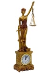 YunanistanDünyadan HediyelerDNY-HD100622Keskin Hediyelik Eşya Ve TekstilThemis Adalet Kadını Terazisi Saatli Biblo Gold 27 Cm