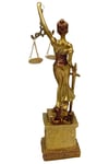 YunanistanDünyadan HediyelerDNY-HD100622Keskin Hediyelik Eşya Ve TekstilThemis Adalet Kadını Terazisi Saatli Biblo Gold 27 Cm