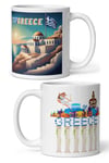 YunanistanDünyadan HediyelerDNY-HDMUGB39Keskin Hediyelik Eşya Ve TekstilYunanistan Kupa Bardak 2 Adet Seyahat Hatıra Greece Mug
