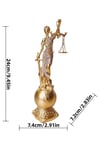 YunanistanDünyadan HediyelerDNY-HDY2896Keskin Hediyelik Eşya Ve TekstilThemis Adalet Terazisi Heykeli ve Dünya Biblo Gold 24cm