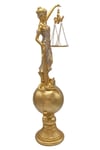 YunanistanDünyadan HediyelerDNY-HDY2894Keskin Hediyelik Eşya Ve TekstilThemis Adalet Terazisi Heykeli ve Dünya Biblo Gold 37cm