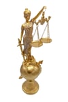 YunanistanDünyadan HediyelerDNY-HDY2894Keskin Hediyelik Eşya Ve TekstilThemis Adalet Terazisi Heykeli ve Dünya Biblo Gold 37cm